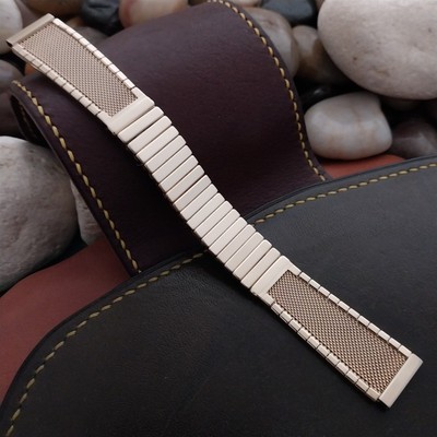 5/8'' 1960s Yellow Gold-Filled Mesh JB Champion Unused MCM Vintage Watch Band