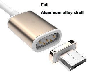 For-Android-Samsung-Micro-USB-Charging-Cable-Magnetic-Adapter-Data-Charger-Gold