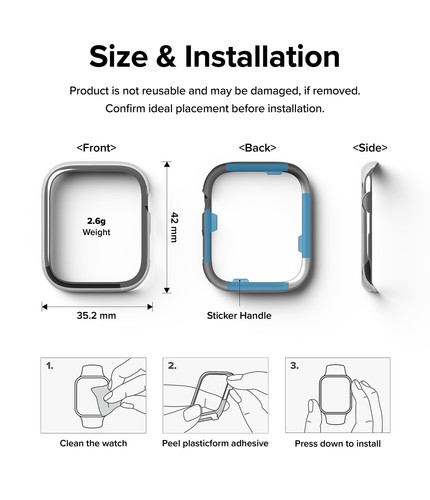 Pour Apple Watch Series 9, 8, 7, SE 45 mm, 40 mm étui protection cadre lunette annulaire - Photo 13 sur 268