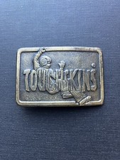 VINTAGE 1970s TOUGHSKINS JEANS BRASSTONE BELT BUCKLE