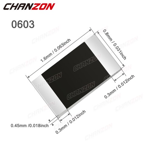 100pz SMD SMT 0603 Resistore 1/10W Watt 1% Resistenza Set Assortito 0 - 10M Ohm - Foto 4 di 187