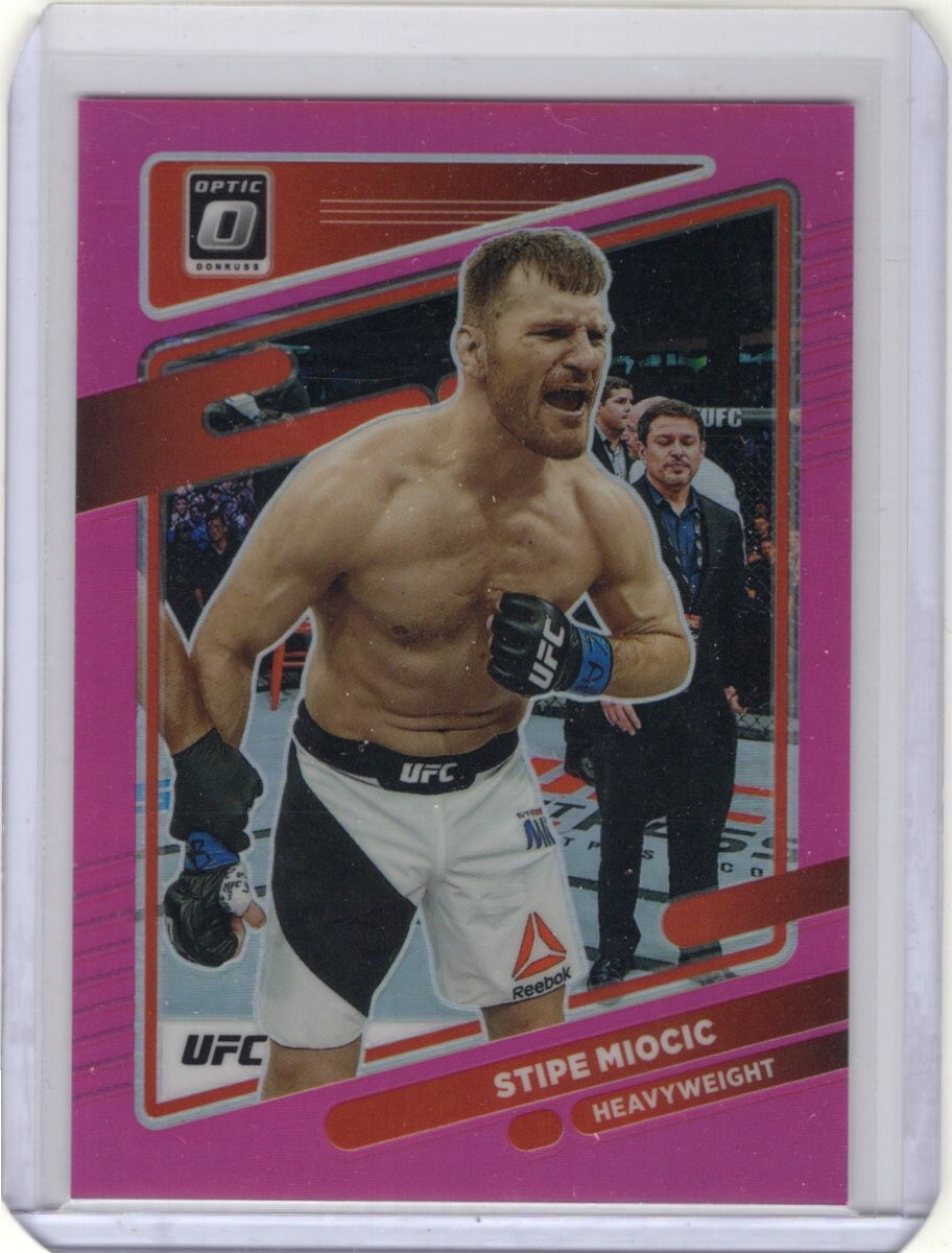 2022 Panini Donruss Optic UFC Stipe Miocic Pink Holo Prizm #ed 12/25 SSP No. 50