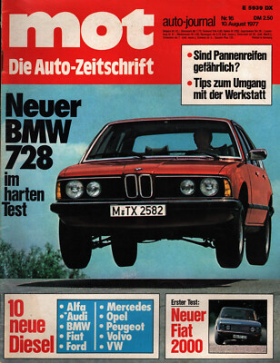 Zeitschrift MOT Auto Journal #16 von 1977 BMW 728 Fiat 132 Renault R 20 