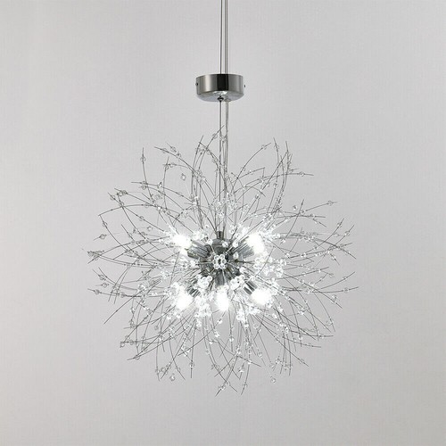 Firework 8-Bulb Crystal Chandeliers Dandelion Chandelier Light Pendant Modern - Picture 5 of 10