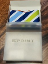 New Men's Blue Green White Striped Bowtie Epoint