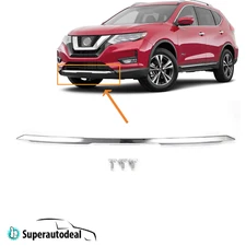Fit For Nissan Rogue 2017 2018 2019 2020 Front Bumper Chrome Trim Lower Moulding