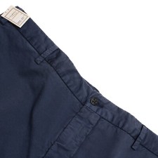 Zanella NWD Cotton Blend Chinos / Casual Pants Size 40 US Todd In Solid Blue