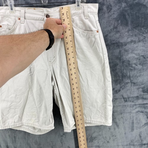 Levis 560 Vintage Shorts Baggy Made in USA Jorts 36 x 11 Mens Loose Skater White - Picture 9 of 18