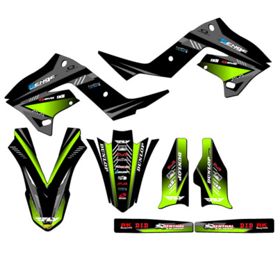 2003-2008 fits POLISPORT RESTYLE KX 250 SURGE Black Senge Graphics Kit
