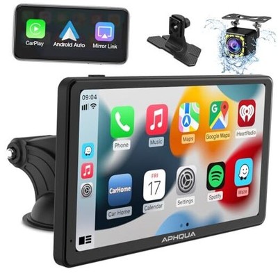 2024 Newest Wireless Portable Carplay and Android Auto,Carplay Screen for Car 
