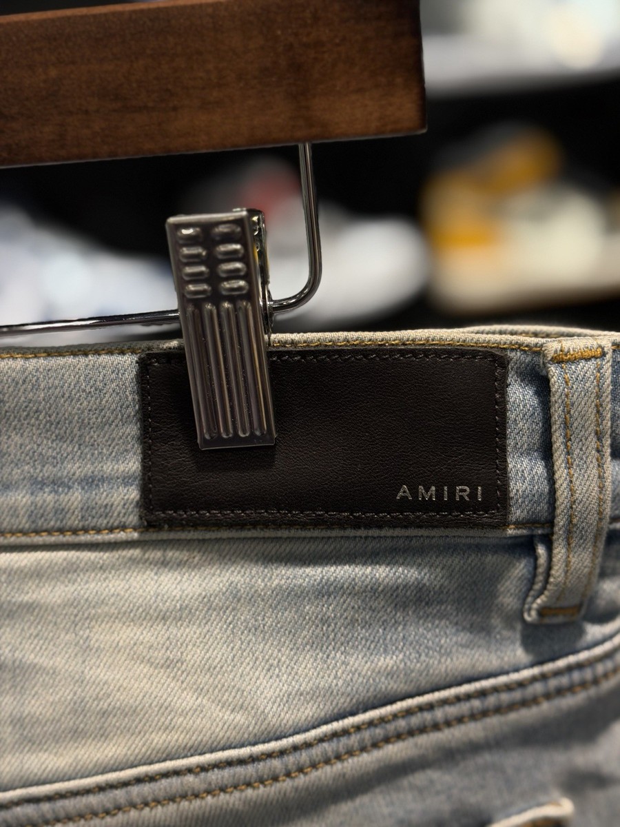Size 33 - Amiri Blue Pants MX1 Yellow Patch Jeans 100% Authentic