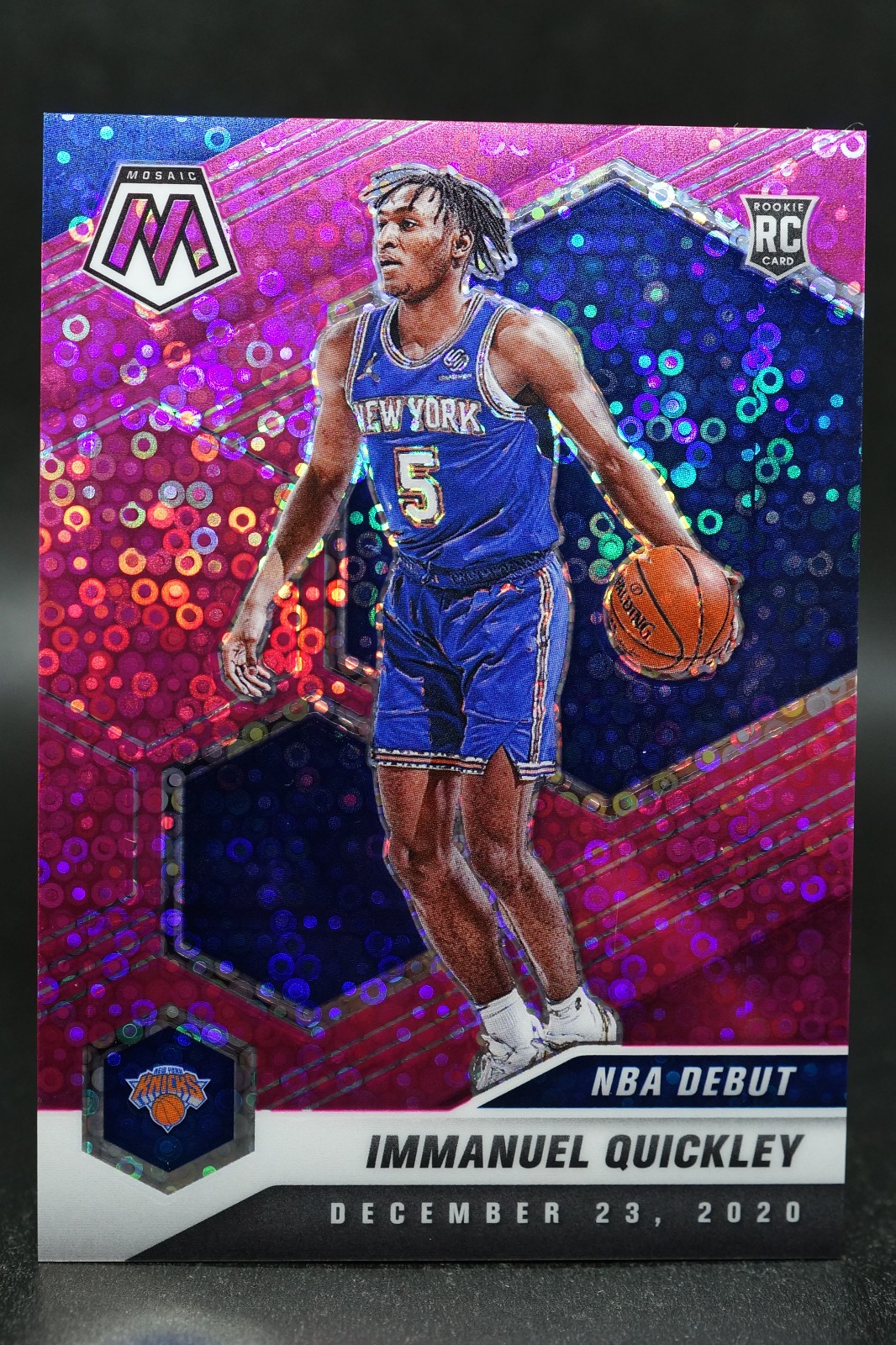 2020-21 NBA Mosaic IMMANUEL QUICKLEY 2/20 Fast Break Pink ROOKIE #277 Knicks