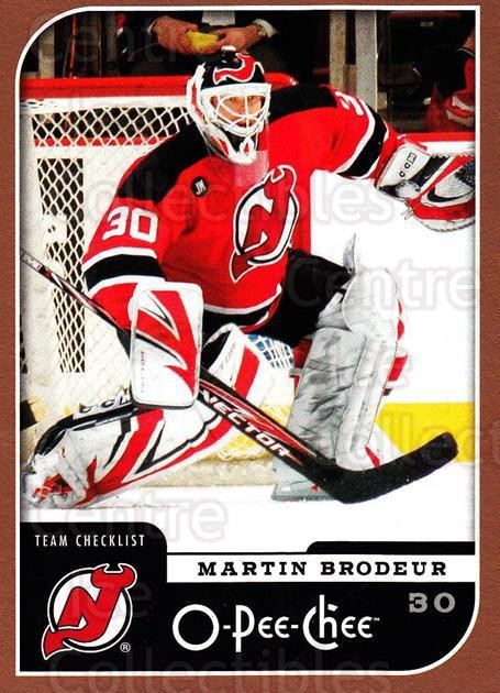 2006-07 O-Pee-Chee #687 Martin Brodeur, Checklist