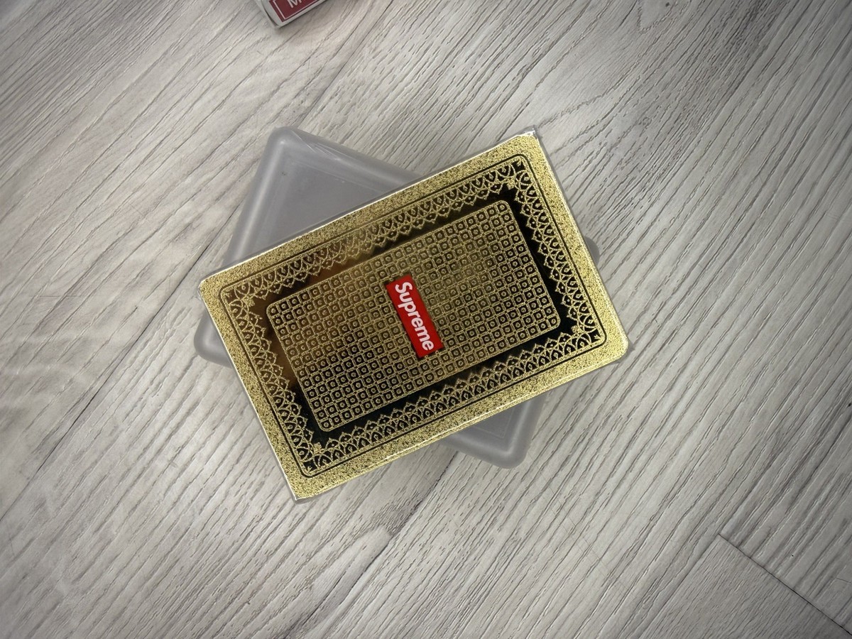 Supreme Gold Foil & Red Bicycle Mini Deck playing Cards Bundle new