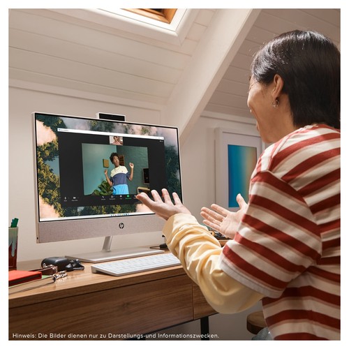 HP Pavilion All-in-One komputer stacjonarny, Ryzen 5 5500U, 27" QHD, QWERTZ klawiatura + mysz - Zdjęcie 10 z 10