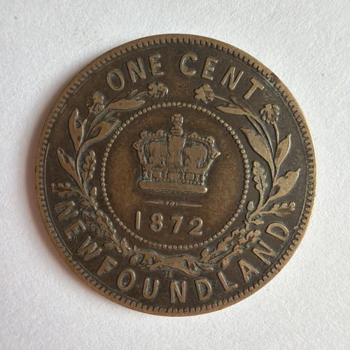 Photo of a 1872 Newfoundland Large Cent from an eBay sale