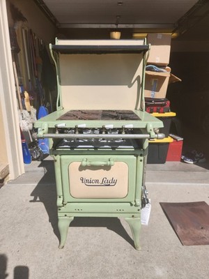 VTG 1920'S UNION LADY ANTIQUE GAS STOVE - ORIG. COND STILL FUNCTIONAL