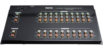 Hama AV Verteil-Verstärker YUV RGB Component Verteiler Switch HD-TV Audio Cinch
