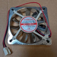 Evercool 70mm x 15mm 12V EC7015HH2C High Speed Metal Cooling Fan 3-Pin