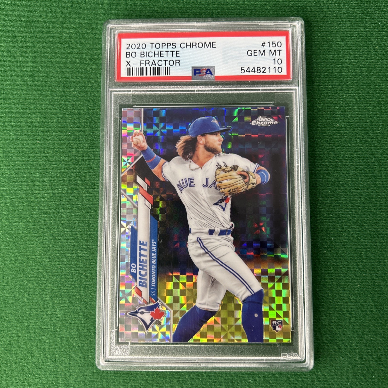 2020 Topps Chrome Bo Bichette XFractor Refractor Rookie RC #150 PSA 10 Y36