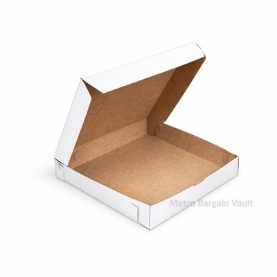 Southern Champion 9x9x1.5 Bakery Boxes 25 Pack White Pizza Box Cookie Cake Treat