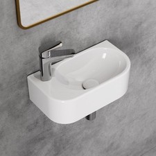 HOROW Small washbasin, mini countertop washbasin for guest WC – space-saving