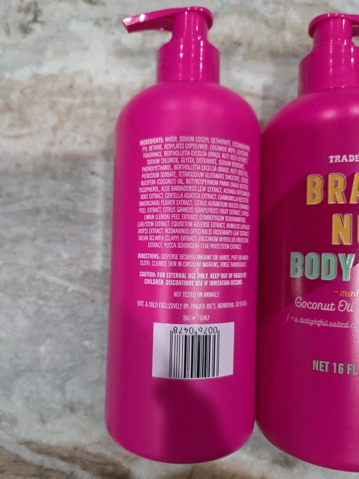2 New Trader Joes Brazil Nut Body Wash Coconut Oil and Shea Butter Fast Shipping - Image 2 of 3