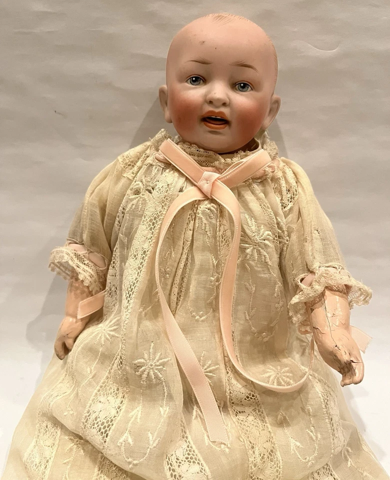 Antiguo Muñeco Bebé Hermann Steiner Composición Cabeza Bisque 13" Alemania 401 3/0 Foto 2 de 4