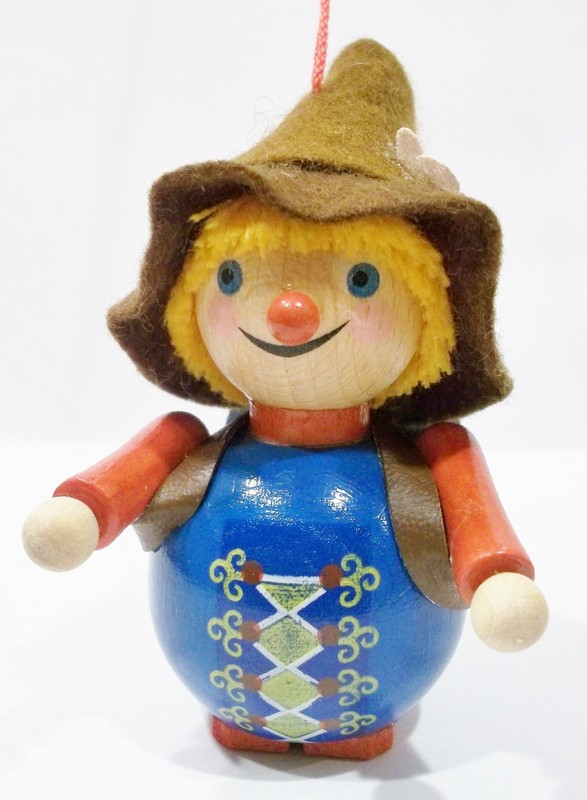 Steinbach Germany Alpine Hiker Boy Backpack Happy Wanderer Wooden Wood Ornament