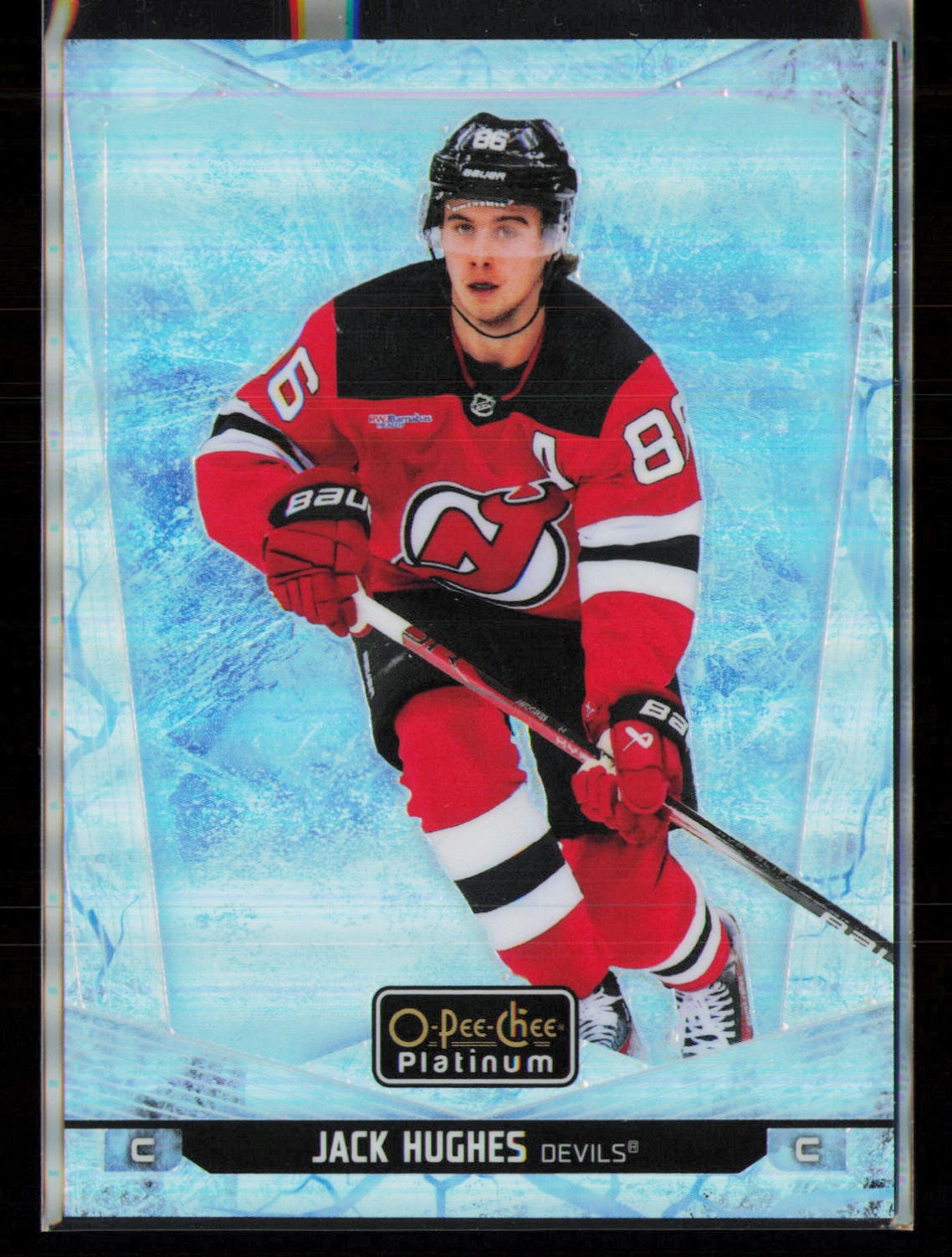 2024-25 O-Pee-Chee Platinum #13 Jack Hughes Arctic Freeze #/99