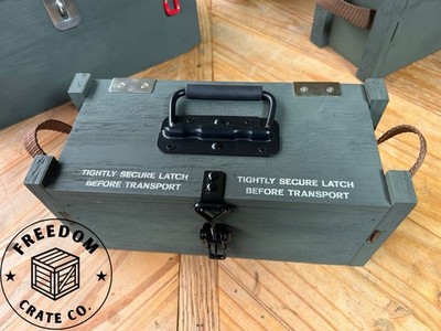 RangeMaster 400 Wooden Ammo Box | 3-Caliber Storage Crate | Holds 400+ Rounds