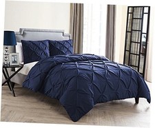 - Comforter Set, Soft Bedding Set with Matching Shams and Queen Carmen Navy