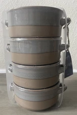 Boston Warehouse Stonewear French Onion Soup Bowls with Handles 11 oz Set of 4