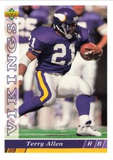 Terry Allen 1993 Upper Deck #353 Minnesota Vikings Football