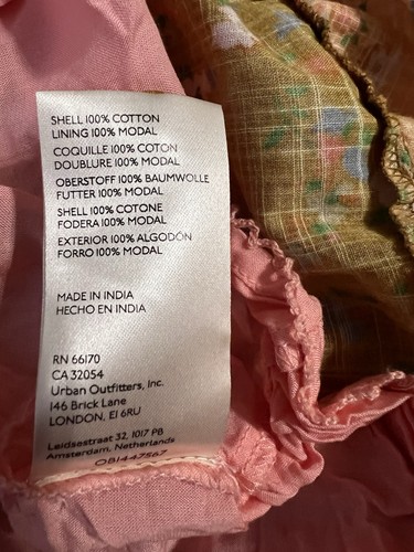 Maxi abito Anthropologie a strati e vero med floreale boho manica corta core cottage - Foto 20 di 23