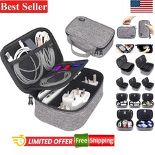 Travel Electronics Organizer Small Carrying Case Compatible With Cables Chargers