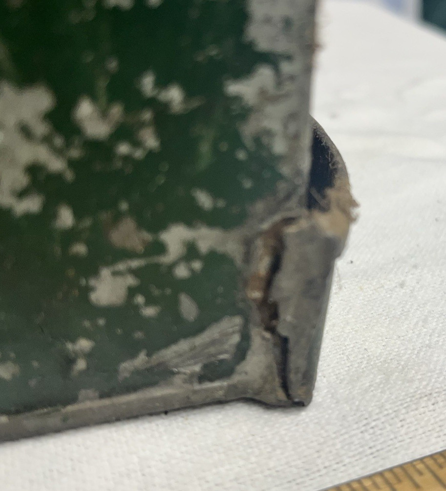 Antique Galvanized Tin Chicken Waterer w Original Green Paint Poultry. Primitive