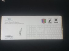 Rii Mixed Color LED Backlit Multimedia Gaming Keyboard NEW Open Box