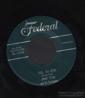 1955 Jimmy Tyler and His Orchestra Jump Blues 45 - Fool'em Devil / Stardust