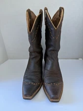 Ariat Womens 8.5 Dixie Western Boot Brown Oiled Leather Cowgirl Pointed Toe
