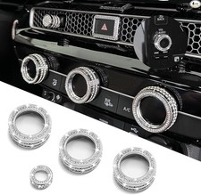 4PCS Bling Car Accessories AC Knob Covers, AC Knob Trim, Air Conditioner AC