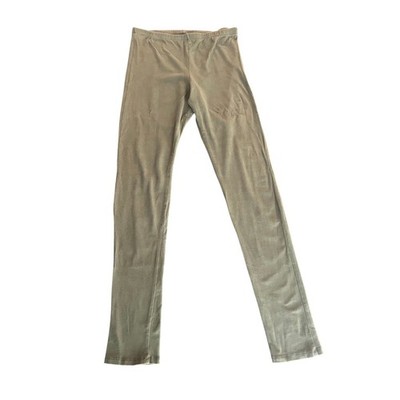 Olive Green Stretch Jersey Leggings Slim Fit Elastic Waist Casual Pants (1146)