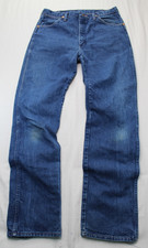 Vintage Wrangler Cowboy Cut Jeans Mens 32x33 Blue Straight Denim USA 13MWZ 90s