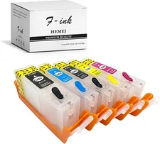 F-ink 5 Colors Empty Refillable Ink Cartridges Replacement for Canon 280XXL