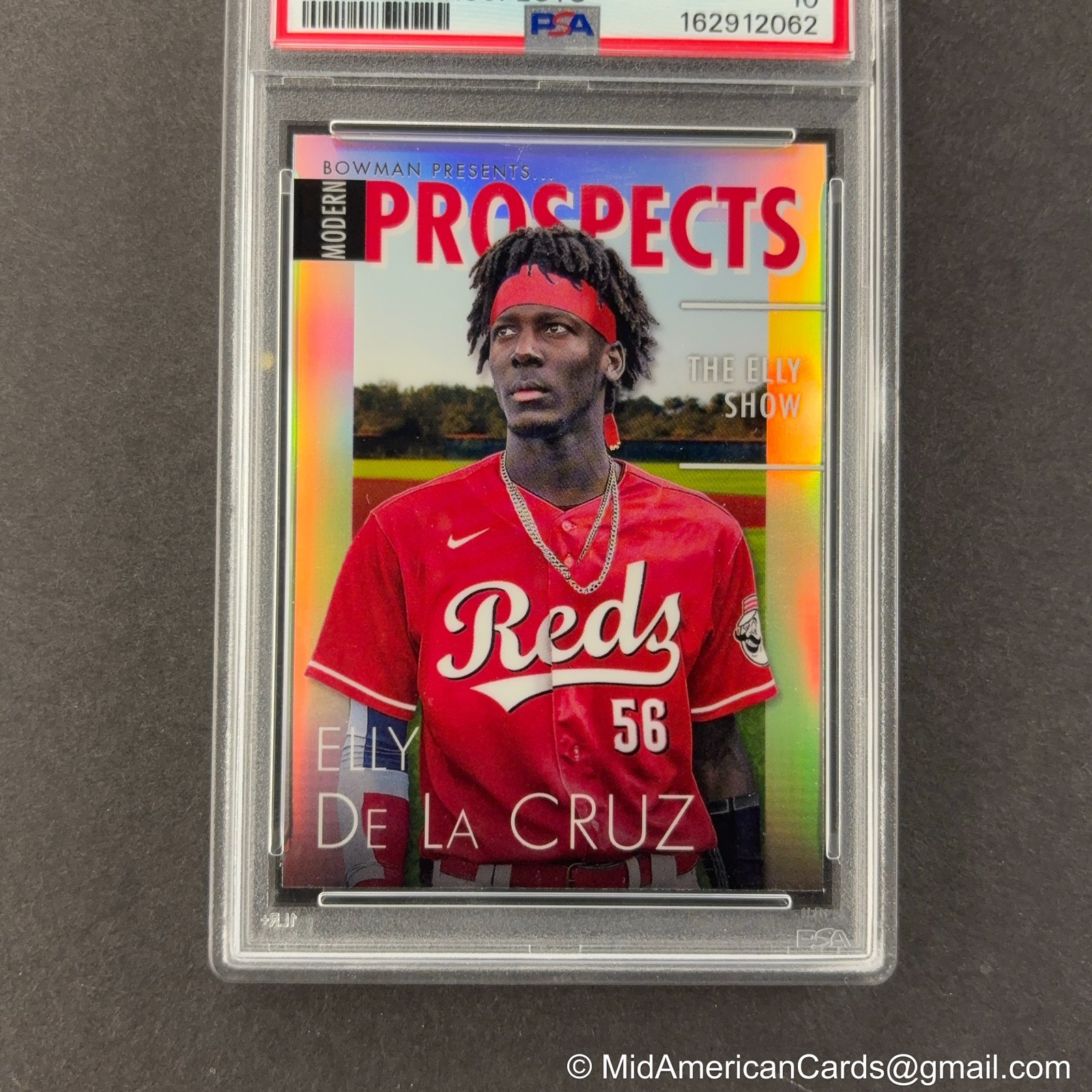 2023 Bowman Elly De La Cruz Rookie Modern Prospects #MP-9 Reds (RC) PSA 10 GEM view 4