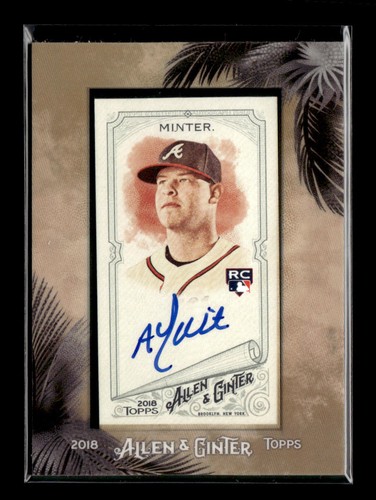 A.J. Minter #MA-AM 2018 Topps Allen & Ginter Framed Mini Autographs card