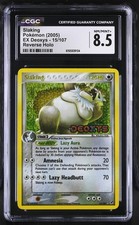 CGC 8.5 Slaking 15/107 EX Deoxys Reverse Holo Stamped Pokemon Card on eBay