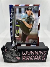 2025 Topps Series 1 - Ryan Pepiot #179 Independence Day #d 62/76 TB Rays