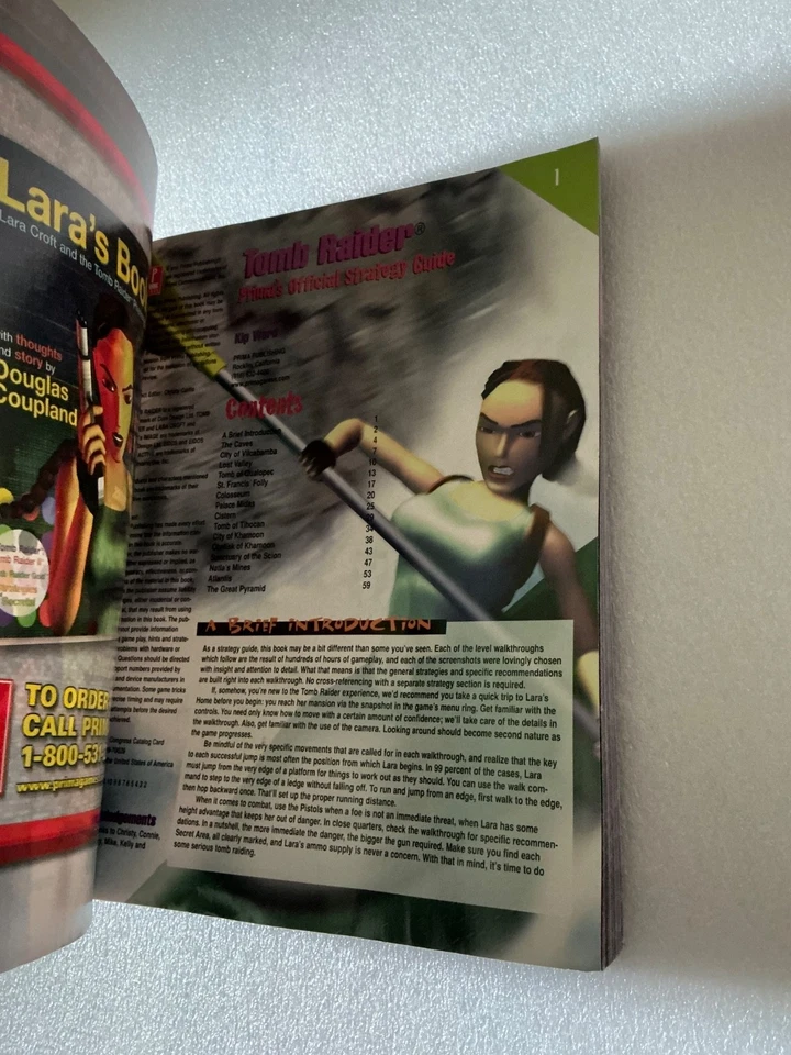 Tomb Raider I & II Prima's Official Strategy Guide Book ULTRA RARE no insert gc - Image 4 of 4