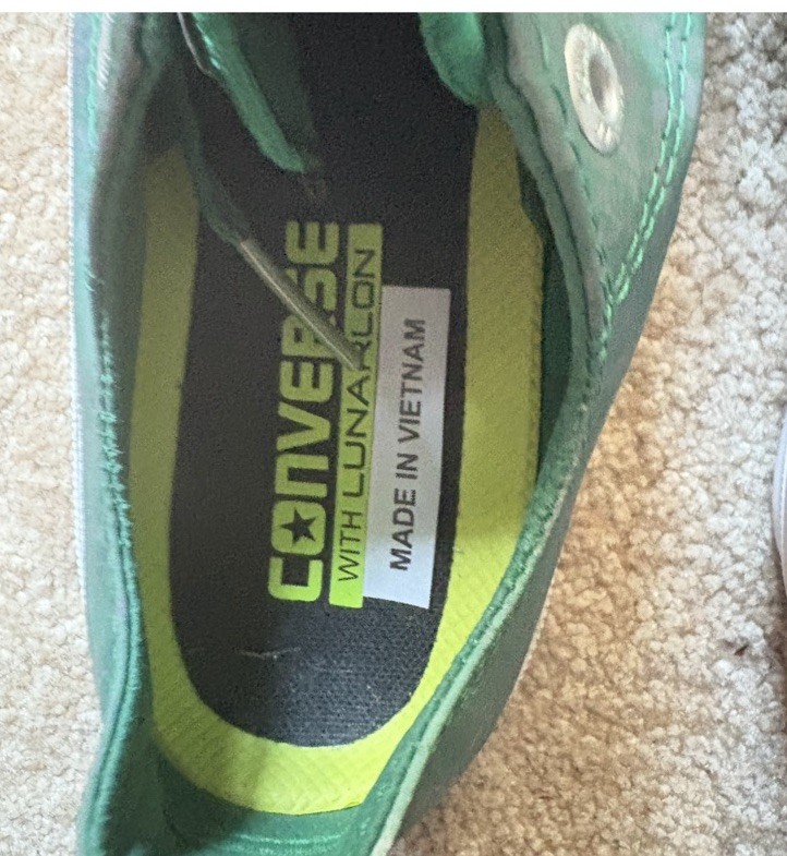 Converse Chuck Taylor II Women’s Lunarlon Green Silver Sneakers Size 5.5 thumbnail 3